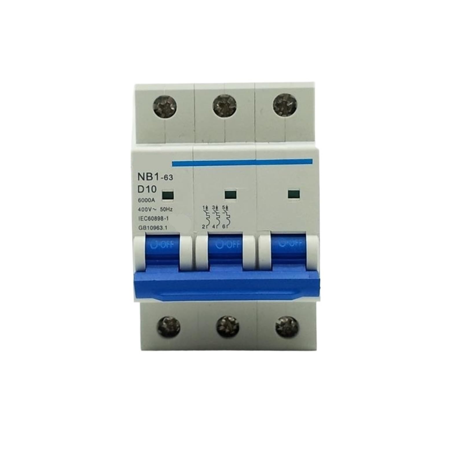 Wyłącznik automatyczny NB1-63 mini wyłącznik 3-biegunowy 6KA C6A C10A C16A C20A C25A C32A C40A C50A C63A D6A D10A D32A(C20A)