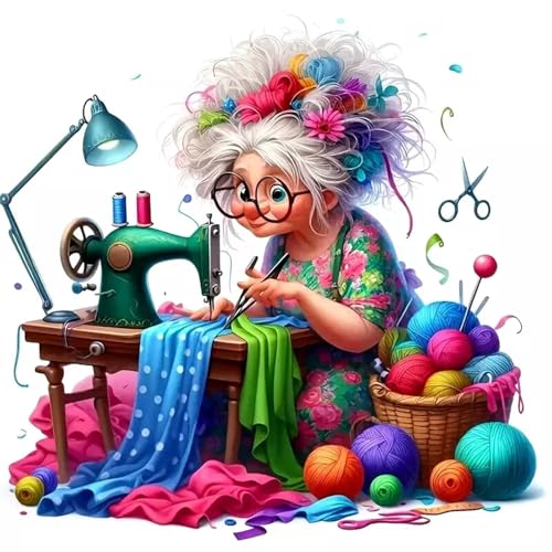 Puzzle 1000 Teile für Erwachsene und Kinder, Puzzle Erwachsene 1000 Teile, EIN Herausfordernde Rätsel, Puzzlespiele für Die Ganze Familie, Geschenke für Frauen Männer,Thema:Alte Großmutter webt