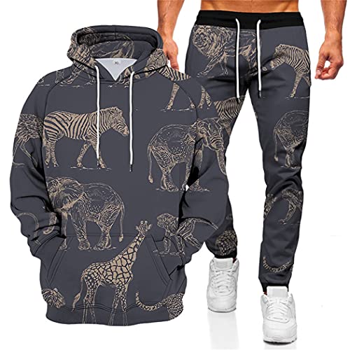 Ensemble Harajuku homme avec capuche et pantalon 3D Lmst5089 L