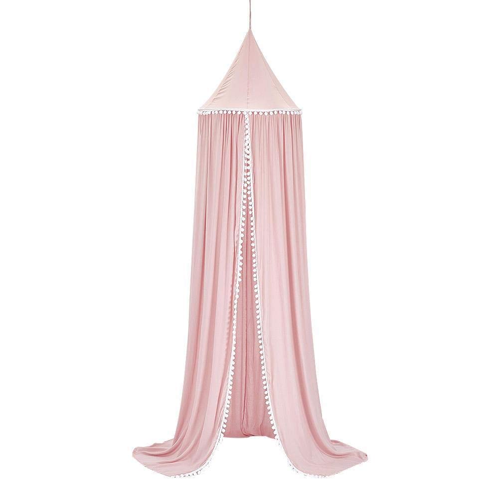 Hygrad Built To Survive Girls Pink Kids Bed Canopy Round Dome 240Cm Canopy For Princess Mosquito Net For Children's Bedroom Nursery Room Decoration Baby Crib (Pink)