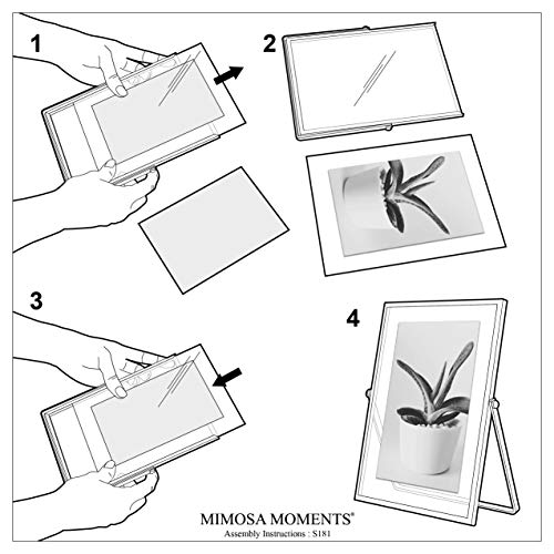 Mimosa Moments Gold Metal Floating Picture Frame (Gold, 8X10) #TOP5