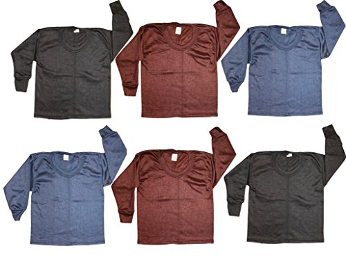 Kids Unisex Body Warmer Thermal Winter Wear Top PACK OF 6 (3-4 Years)