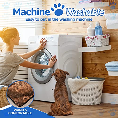 Paw Brands Waterproof Blanket For Dogs - Luxury Cool Comfort Throw Blanket - 60In X 50In Machine Washable Pet Blankets For Large Dogs And Pets, Faux Fur And Ultra-Soft Dog Pupprotector #TOP6