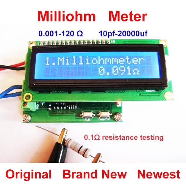 Image of High Precision HR390 Milliohm Meter 0.001-120Ω Ohmmeter Low Resistance Tester Capacitance Meter Testing Module