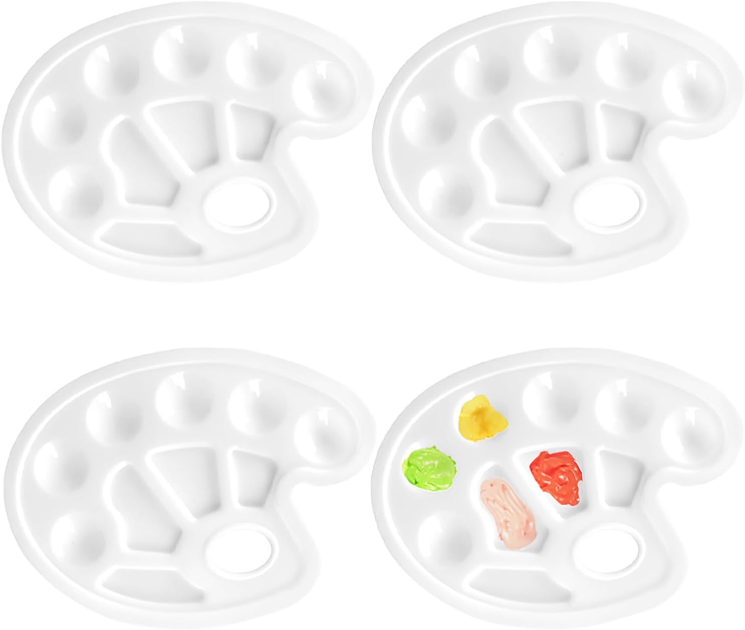 Palette Carrée Plate Royal & Langnickel - 9 Puits Pour Peinture Acrylique, 22.5x18.5 Cm, Résine Plastique