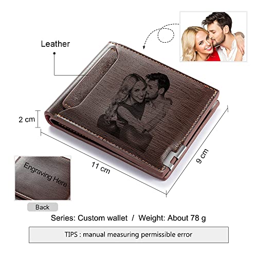 ALBERTBAND Father's Day Gifts Mens Wallets Personalized Photo Wallet for Men Custom Picture Wallet for Dad Son Husband Father Day Gifts from Daughter2