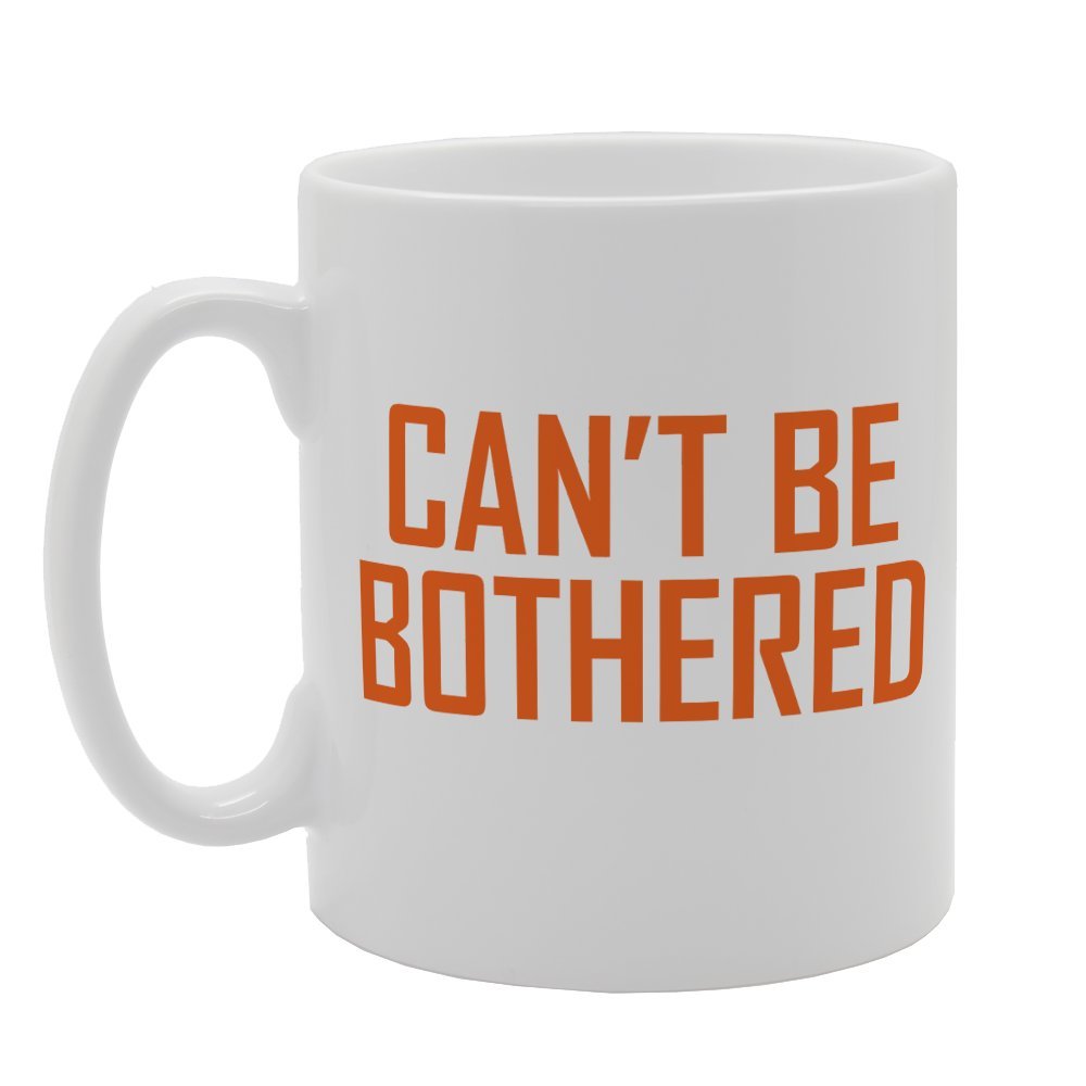 Coralgraph Inc Men's White Mg1410 Can't Be Bothered Novelty Gift Printed Tea Coffee Ceramic Mug