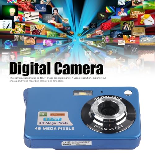 Cámara digital 48MP con pantalla LCD 2.7 pulg y zoom 8X miniatura 2