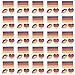 Autocollants Visage, 25 Pcs Allemagne Drapeau national autocollant de tatouage Sweatproof corps du visage autocollant décoratif Coupe d'Europe de football pour Party Game Matches Football Fans