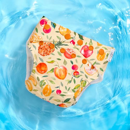 Image of SuperBottoms Swimming Diapers for Babies & Toddlers - Reusable & Adjustable Swim Diapers - Washable Cloth Diapers - Skin Friendly Fabric - Easy to Clean - Fits 3M - 3Y