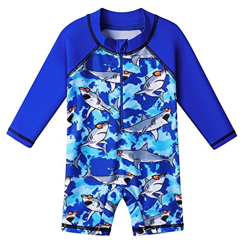 Image of XFGIRLS Baby Boys Swimsuit Toddler Sunsuit UPF 50+ Sun Protection One Piece Beach