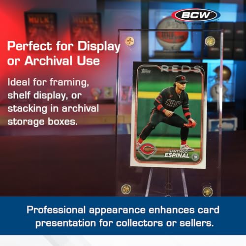 image for BCW 1/2 Inch Acrylic Card Holder - 1 Pack | Crystal Clear Protection D