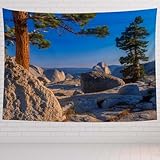 Yosemite Tapestry For Bedroom Half Dome From Olmstead Point Yosemite Tapestries Wall Hanging For Living Room Dorm Office 60×50 In