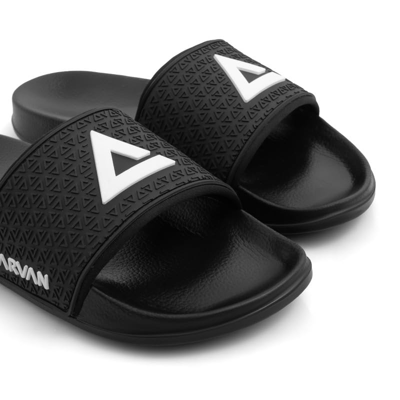 Image of ARVAN Mens Sliders | Lightweight, Anti-Slip & Cushioned Comfort Slides for Casual & Beach Use