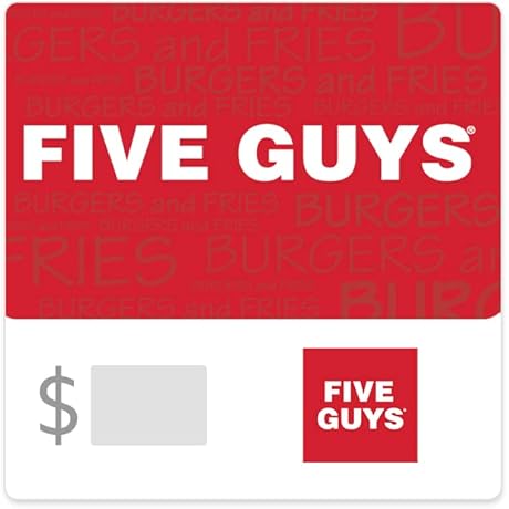 Give the Ultimate Burger Experience with Five Guys eGift Card