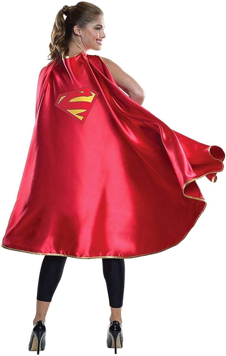 Rubie's Women's Dc Superheroes Deluxe Supergirl Cape Costume Accessory, As Shown, One Size US : Clothing, Shoes & Jewelry