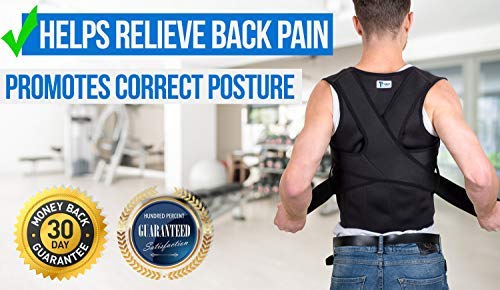 Full Back Brace Posture Corrector for Men and Women - Upper and Lower Back Support - Adjustable Support Brace - Improve Posture - Provide Pain Relief for Neck, Back, Shoulders - 2XL (36"- 40" Waist)