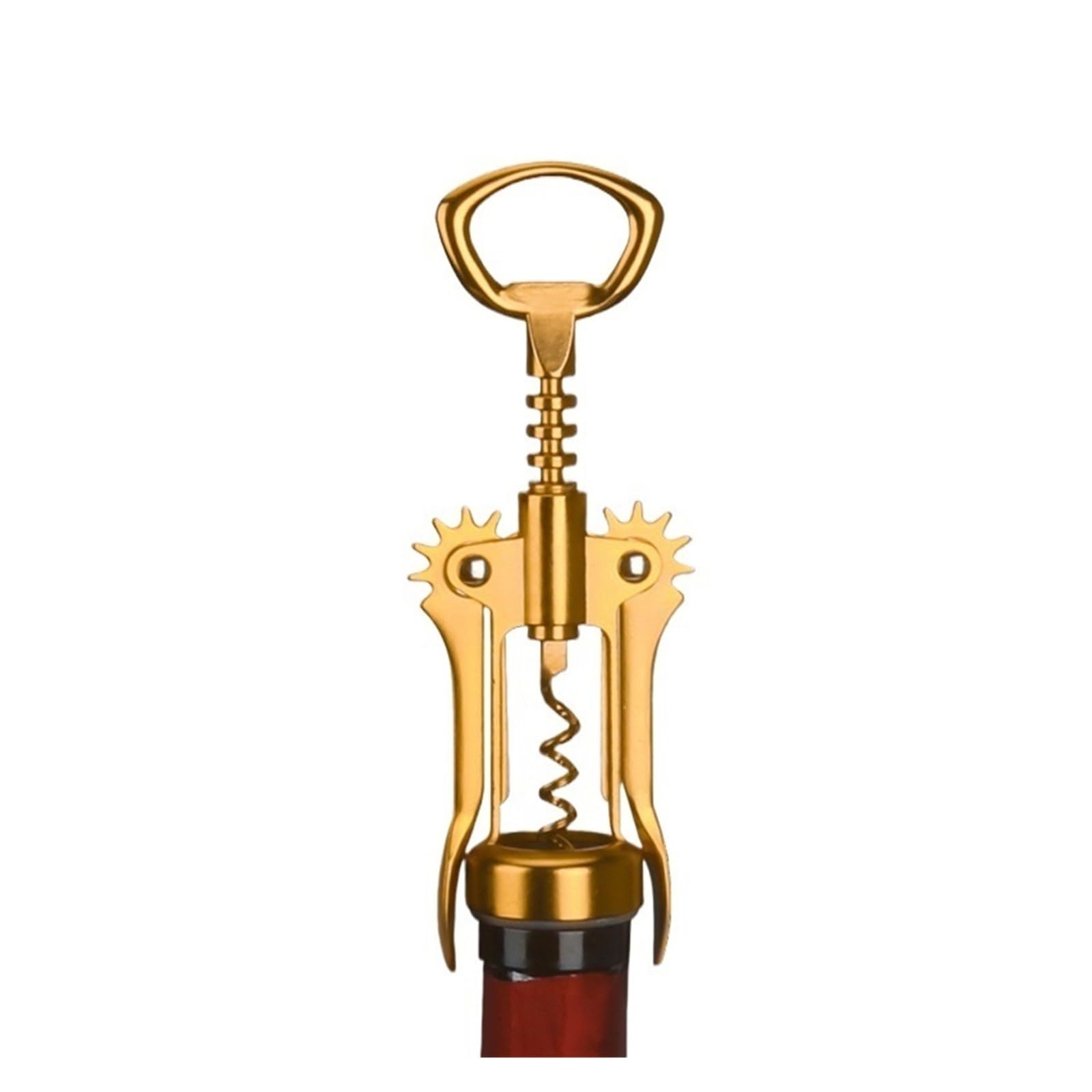Weinöffner-Korkenzieher in Dunkelgold aus Zinklegierung, Küchenaccessoire, DIY-Geschenk for den/die Liebste/n(Blue Gift Package)