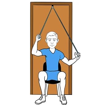 VERNIE Shoulder Pulley for Home Physiotherapy - Portable Door Exercise Equipment for Shoulder Workout & Arm Exercise - Increase Range of Motion, Shoulder Rehabilitation (Red)