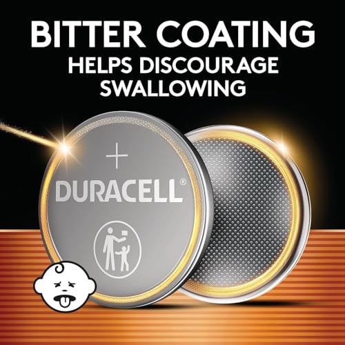 Image of DURACELL 2032 Lithium Battery, Compatible with AirTag, Child Safety Features, Key Fob, CR2032 3V Cell