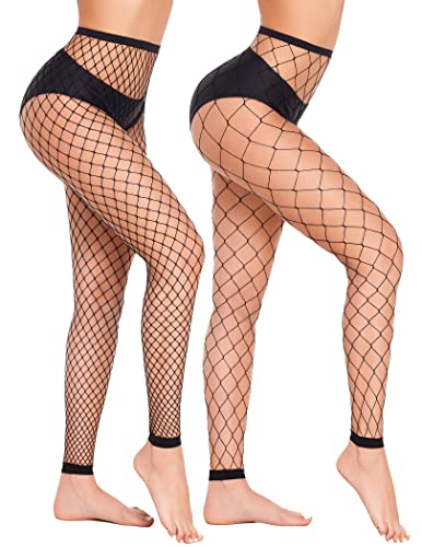 Avidlove Meia-calça arrastão de cintura alta sem pé para mulheres, preto-gp, tamanho único, Preto-GP