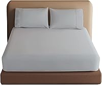 Vista 36 de 2 paquetes de sábanas ajustables 100% algodón egipcio tamaño TwinXL, sábana ajustable de 600 hilos de algodón, sábana bajera con bolsillo profundo