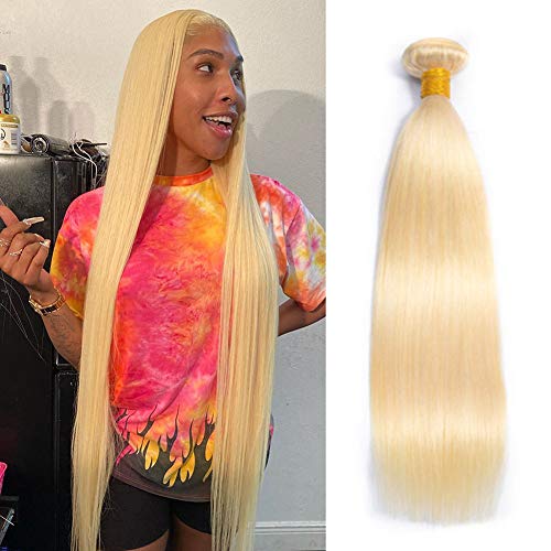613 Bundles 100% Brazilian Straight Blonde Human Hair Bundles 32 Inch 10A Virgin 613 Blonde 1 Bundles Hair Weave (32)