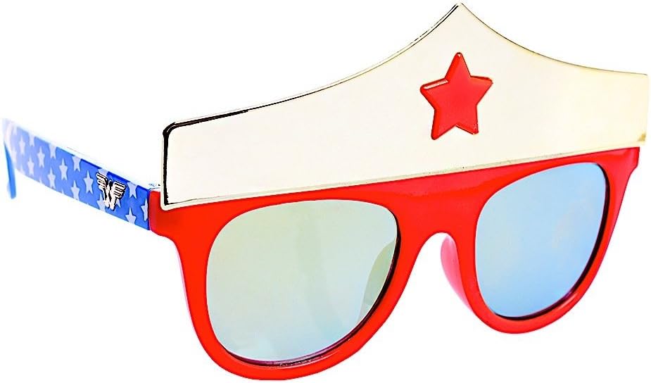 Sun-Staches Wonder Woman Sunglasses with Crown | Lil' Costume Accessory | UV 400 | One Size Fits Most - Image 2