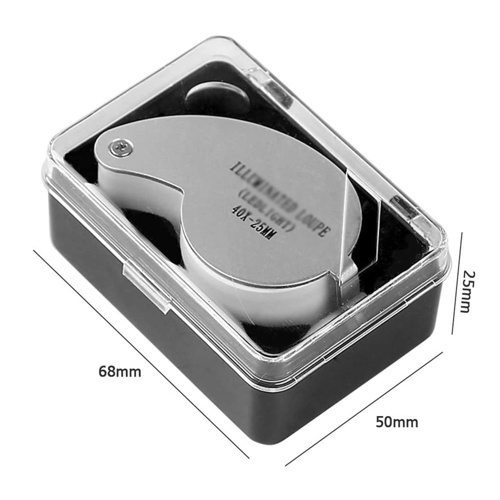 Vidrio óptico de Vidrio óptico Plegable con Lupa de Lupa Ligera Reparación de Reloj de Lectura de Vidrio óptico