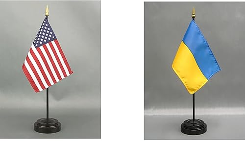 Miniatura 101 de Juego de banderas de escritorio de Afganistán, hecho en Estados Unidos, de rayón de 4 x 6 pulgadas, escritorio de oficina y pequeñas banderas