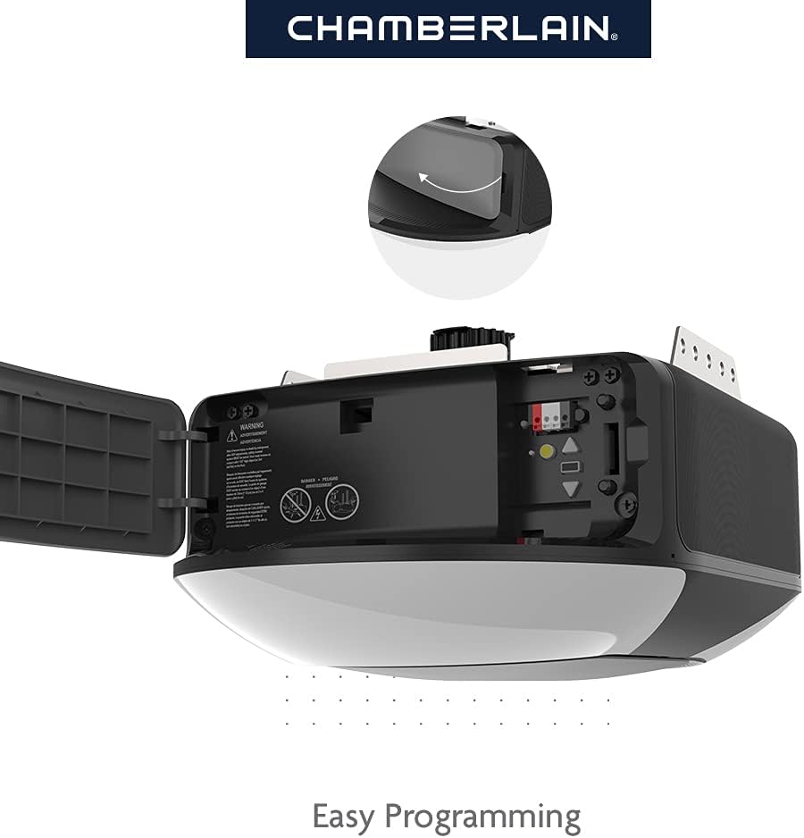 Chamberlain B6753T Smart Garage Door Opener, Video Streaming & Advanced Corner LED Lighting-myQ Smartphone Controlled-Ultra Quiet, Strong Belt Drive & MAX Lifting Power - - 