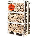 Onlydry Brennholz Birke mit weniger als 18% Feuchtigkeit Palette - Perfekt für Ofen, Feuerschale, Kamin, Kaminofen - Premium Qualität Sauberes und trockenes Kaminholz/ Feuerholz