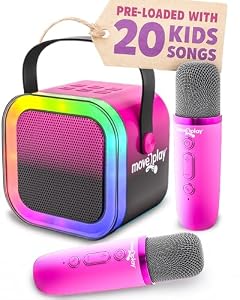 Move2Play Mini-Karaoke-Maschine mit 2 Mikrofonen