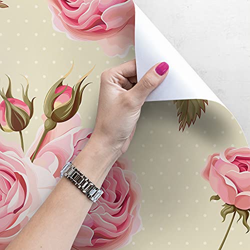Stickers Muraux Auto-Adhésifs Magic-Stick Grand Format Roses - 4