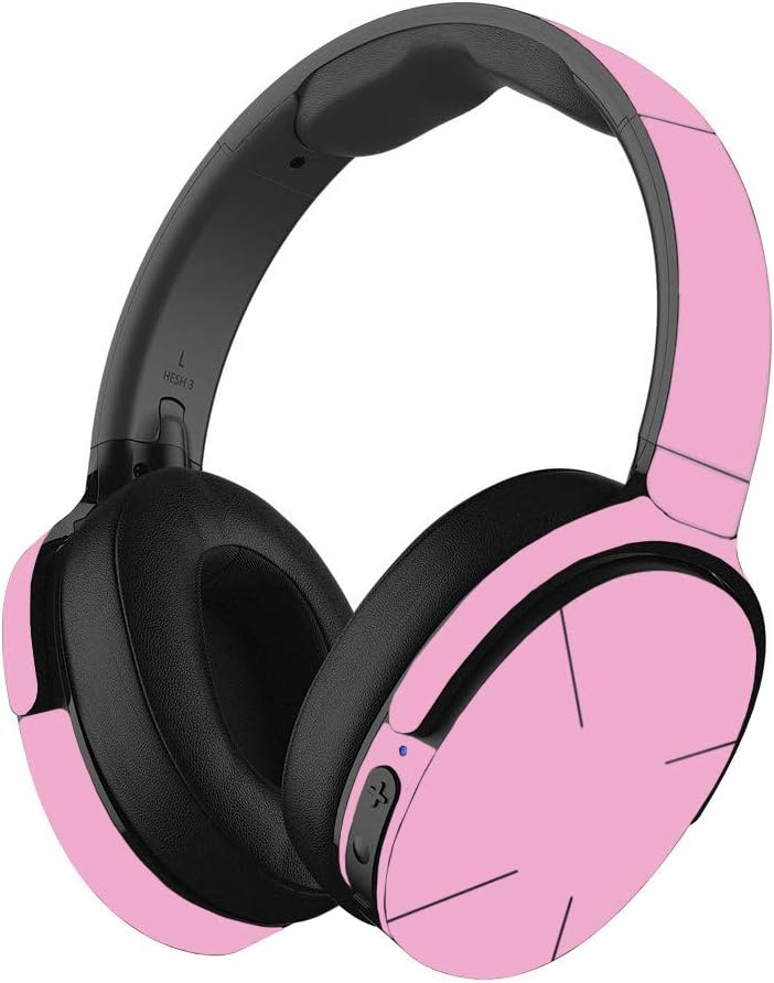 MightySkins Skin Compatible with Skullcandy Hesh 3 Wireless Headphones - Solid Pink | Protective, Durable, and Unique Vinyl wrap Cover | Easy to Apply, Remove, and Change Styles | Made in The USA