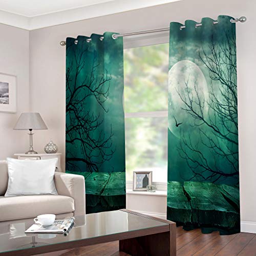 Rideau occultant vert lune 234x230 cm pour salon et chambre - 4