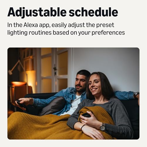 image for Amazon Basics Smart Indoor LED Light Bulb, Sunset-to-Midnight Activate