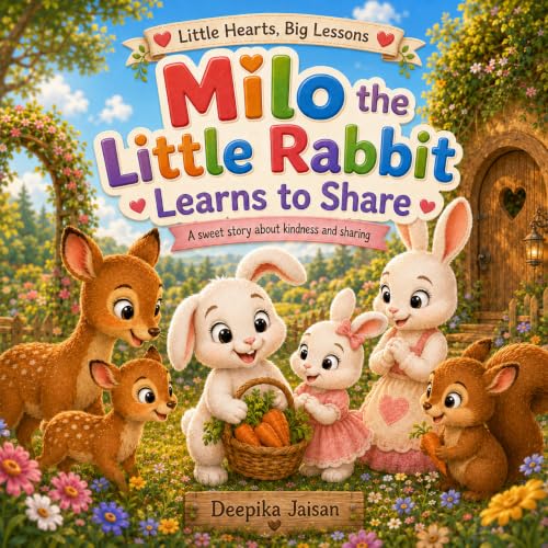  Milo the Little Rabbit Learns to Share: A Sweet Story About Kindness and Sharing (English Edition)