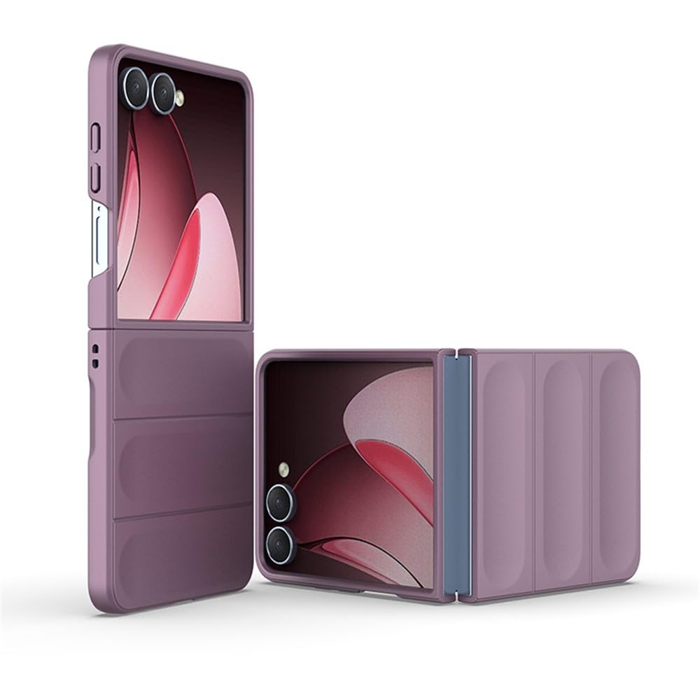 Coque silicone souple pour Samsung Galaxy Z Flip7 FE violet clair - 8