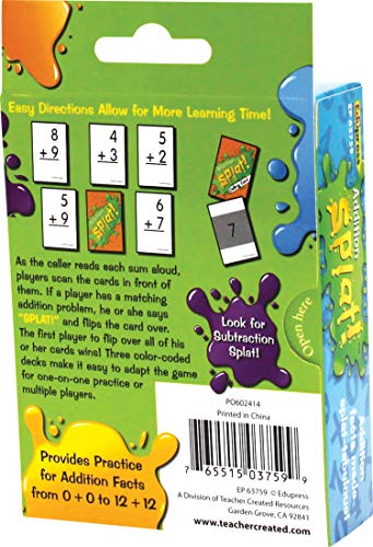 edupress math splat game addition grades 2 ep63759 35 h x 5625 l x 225 w