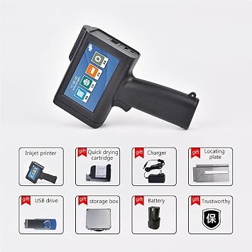 M10 Handheld Small Inkjet Printer, Date Batch Number Qr Code Coding Machine, 600dpi Ultra-Clear Printing, Multi-Lingual