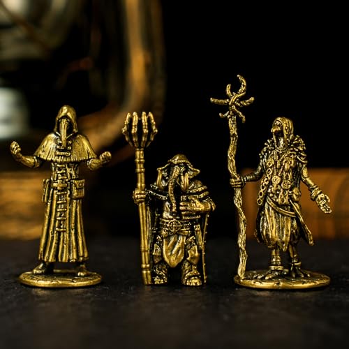 Estatua de mago halcón de latón macizo CHOVY miniatura 5