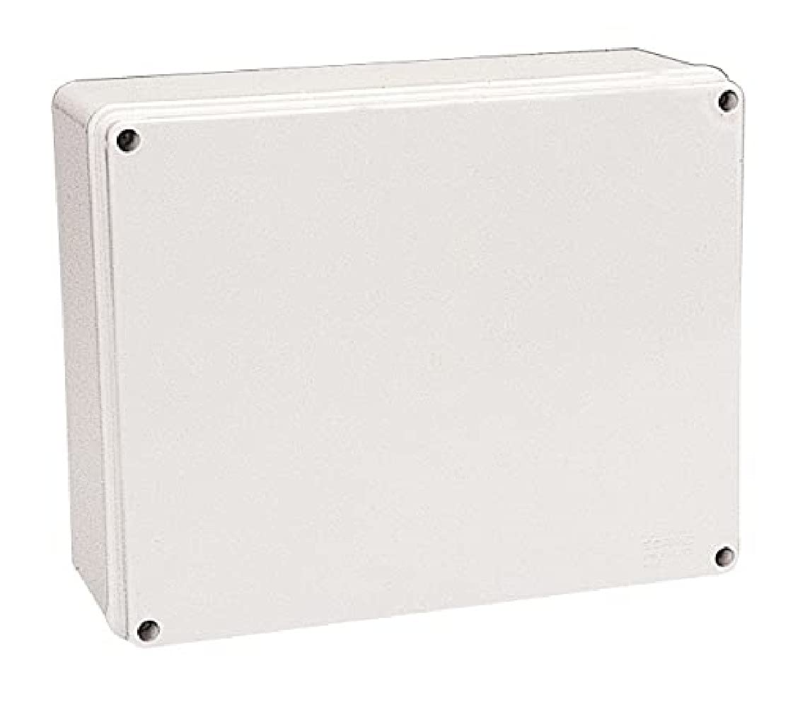 Poly Pool Grey Pp0294 Rectangular Wall Junction Box, Internal Dimensions 240 X 190 X 90 Mm, Thermoplastic,
