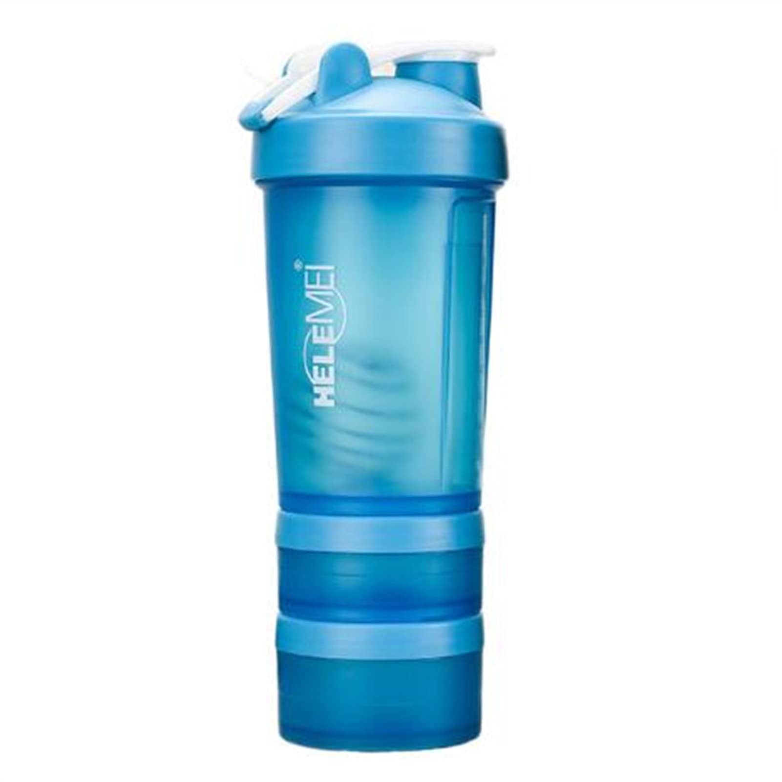 Twey Protein Polvo Shaker Botellas Spring Shaker Cup Gym Three Capas Shaker Protein Milk Shaker Deporte Botellas de Agua