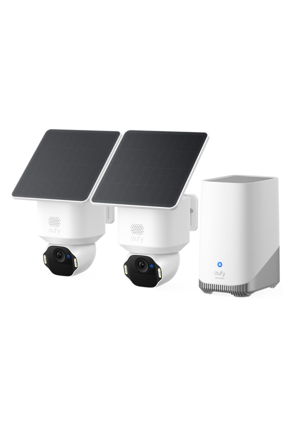 Anker Eufy (ユーフィ) SoloCam E42 2-Cam Kit (屋外用防犯カメラ) 【顔認識AI技術 / 360°撮影可能 / 800万画素 / 4K画質 / ソーラー充電/警報/自動点灯/防犯対策/ワイヤレス対応/連続給電可能/バッテリー搭載 / 2.4GHz Wi-Fi / IP65 防塵防水/追加料金不要】