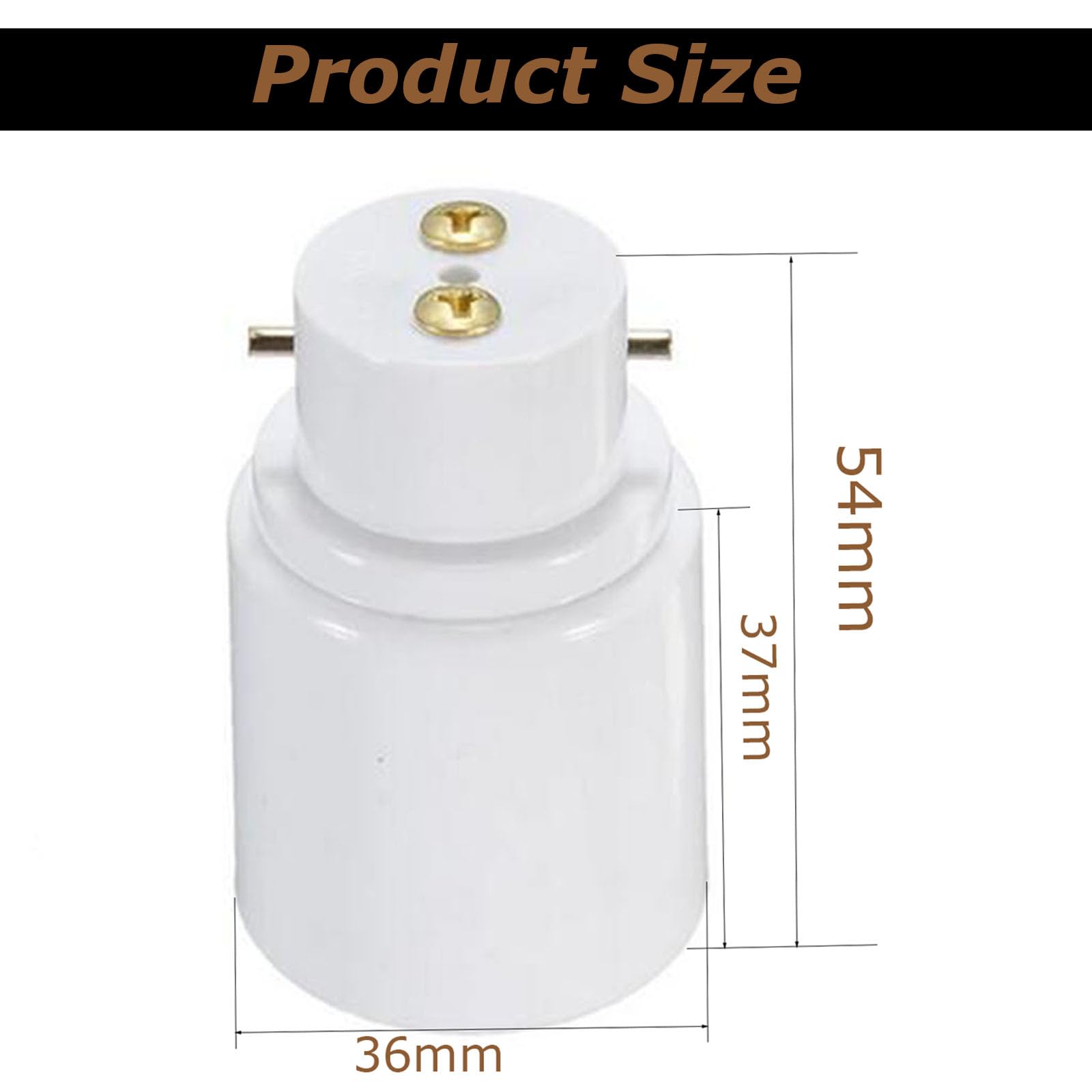 Adaptateur Douille B22 Vers E27 - Convertisseur Baïonnette à Vis - Lot De 6 Pièces