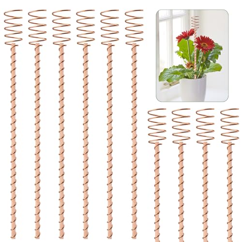 10 Pack 13.5 Electroculture Plant Stakes Long Copper Garden Stakes Electroculture Copper Coil Antennas for Growing Garden High-Yield Eco-Friendly