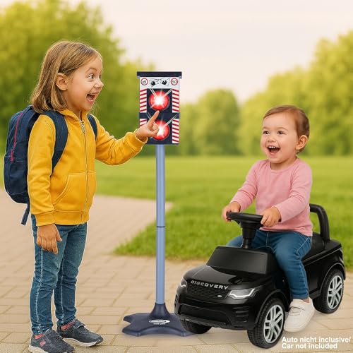 JAMARA 461850 Blitzer Traffic Flash, Spielzeug Blitzeranlage, Radarfallen für Kinder, Verkehrsüberwachung Polizei Radarspielzeug ab 3 Jahre Geschenk, Blitzen per Knopfdruck, Sound