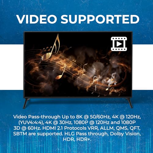 Image of OREI 8K@60Hz 48Gbps HDMI Audio Extractor, SPDIF & 3.5mm, ARC, HDCP 2.3, CEC | HDMI Audio Extractor 4K 120Hz, 8K Audio Extractor, Dolby Digital /DTS, HDR10+, Dolby Vision, PS5 Compatible