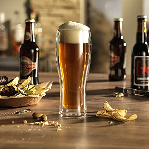 Zwilling J.a. Henckels Double-Wall Beer Glass Set, 14 Fl. Oz #TOP2